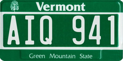 VT license plate AIQ941
