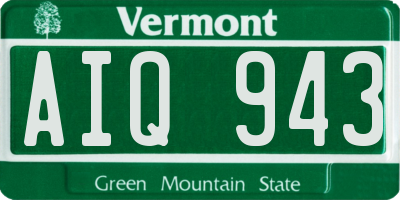 VT license plate AIQ943