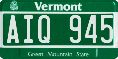 VT license plate AIQ945