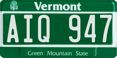 VT license plate AIQ947