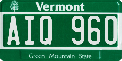 VT license plate AIQ960