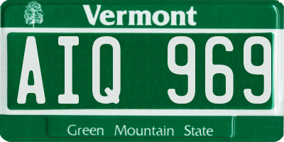 VT license plate AIQ969