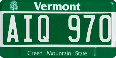 VT license plate AIQ970