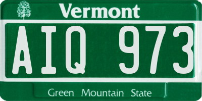 VT license plate AIQ973