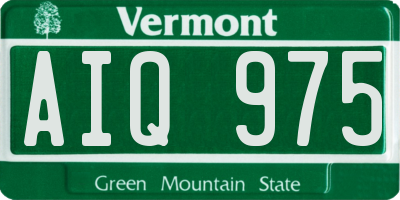 VT license plate AIQ975