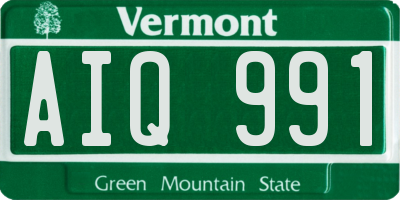 VT license plate AIQ991