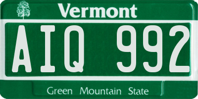 VT license plate AIQ992