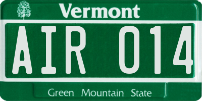 VT license plate AIR014