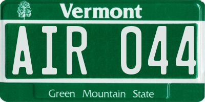 VT license plate AIR044