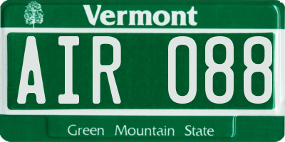 VT license plate AIR088