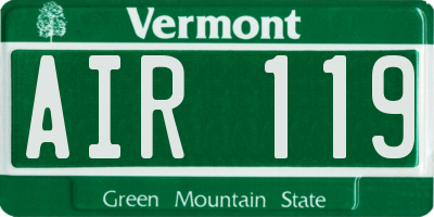 VT license plate AIR119