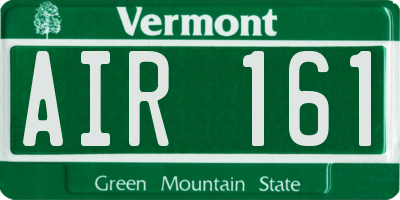 VT license plate AIR161