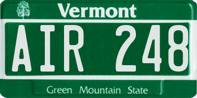 VT license plate AIR248