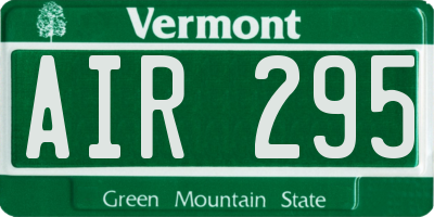 VT license plate AIR295