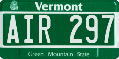 VT license plate AIR297