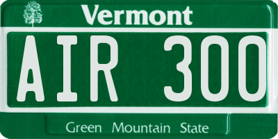 VT license plate AIR300