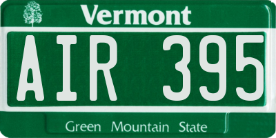 VT license plate AIR395