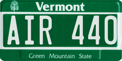 VT license plate AIR440