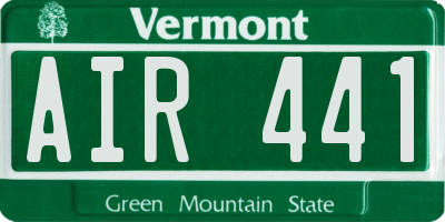 VT license plate AIR441