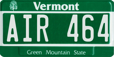 VT license plate AIR464