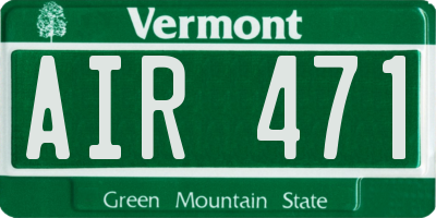 VT license plate AIR471