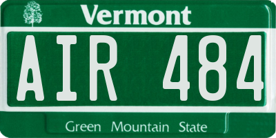 VT license plate AIR484
