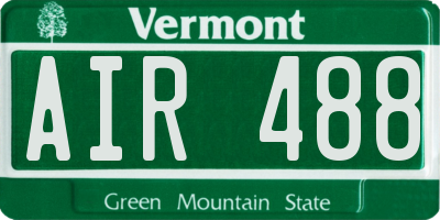 VT license plate AIR488