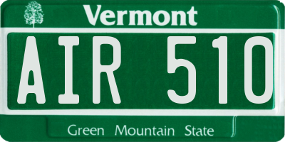 VT license plate AIR510