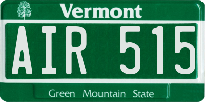 VT license plate AIR515