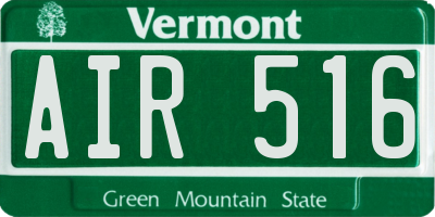 VT license plate AIR516