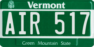 VT license plate AIR517
