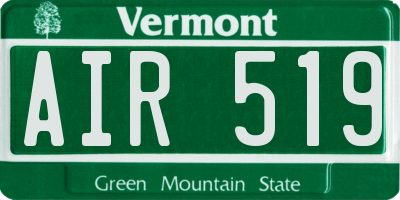 VT license plate AIR519