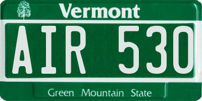 VT license plate AIR530