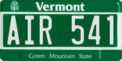 VT license plate AIR541