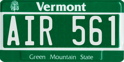 VT license plate AIR561