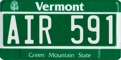 VT license plate AIR591
