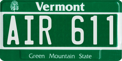 VT license plate AIR611