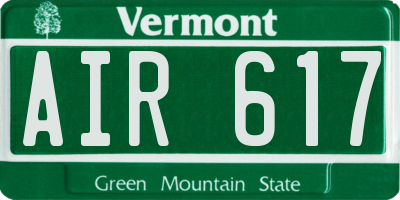 VT license plate AIR617