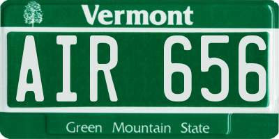 VT license plate AIR656