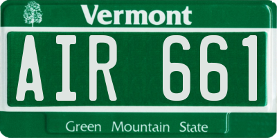 VT license plate AIR661