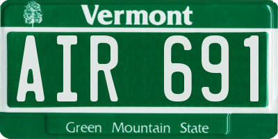 VT license plate AIR691