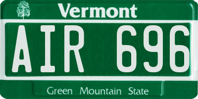 VT license plate AIR696