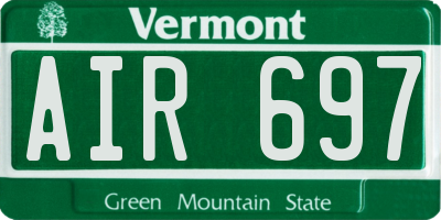 VT license plate AIR697