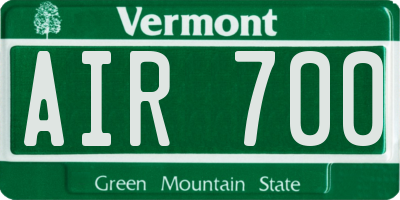 VT license plate AIR700