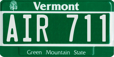 VT license plate AIR711