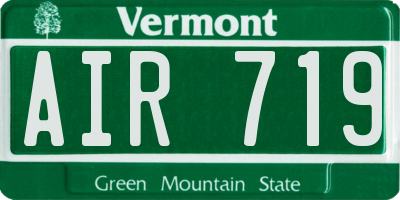 VT license plate AIR719