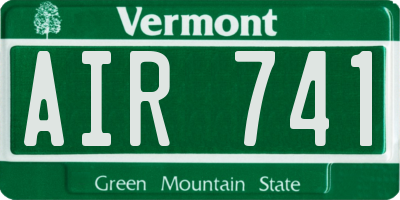 VT license plate AIR741
