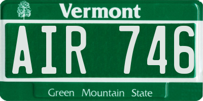 VT license plate AIR746
