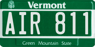 VT license plate AIR811