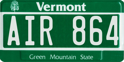 VT license plate AIR864